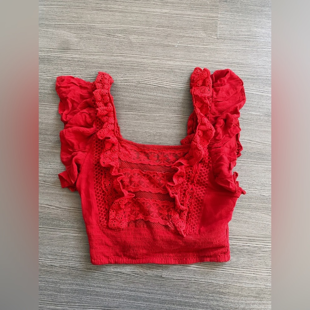 Free People Ruffle Top - Picture 3 of 5